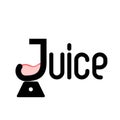juice text design combined with blender icon