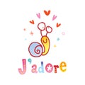 J`adore - I adore - I love - I like - french phrase