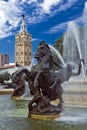 J.C. Nichols Fountain Detail Royalty Free Stock Photo