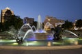 J.C. Nichols Memorial Fountain night scenes Kansas Royalty Free Stock Photo