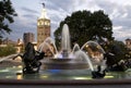 J.C.Nichols Memorial Fountain Kansas Missiouri night scences Royalty Free Stock Photo