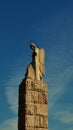 Lone angel sculpture made of stone