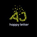 A and J etters water bubbles letter vector logo Royalty Free Stock Photo