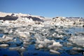 JÃ¶kulsÃ¡rlÃ³n glacier lagoon, Iceland, Europe. Glacial lake in southern part of VatnajÃ¶kull National Park, Iceland. Lar
