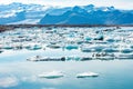 JÃ¶kulsarlon glacier lagoon and Vatnajokull glacier in Iceland