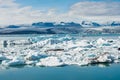 JÃ¶kulsarlon glacier lagoon and Vatnajokull glacier in Iceland