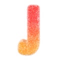 J - Letter of the alphabet made of candy