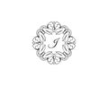 J Letter logo, Monogram Design Elements, Line Art Logo Design Royalty Free Stock Photo