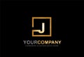 J Letter Square Modern Logo Design Business Concept