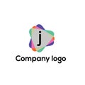 J letter video company vector logo design
