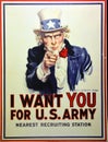 J. M. Flagg`s 1917 poster Royalty Free Stock Photo