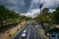 J.P. Rizal Avenue in Makati, Metro Manila, The Philippines.