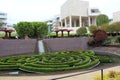 J. Paul Getty Museum - Garden view with the museum in the background.