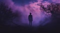 J In The Purple Fog: Surrealist Landscape With Cinematic Mood
