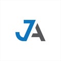 JA Unique abstract geometric logo design geometric logo design Royalty Free Stock Photo