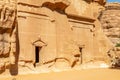 Jabal al banat complex of nabataean tombs, Madain Saleh,  Hegra, Al Ula, Saudi Arabia Royalty Free Stock Photo