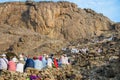 Jabal an-Nour - Mountain of the Light. Muslim pilgrims at the Jabal an-Nour. Prophet Muhammad received his first