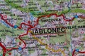Jablonec nad Nisou, Czechia, on a road m Royalty Free Stock Photo