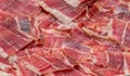 Jabugo ham plate closeup Royalty Free Stock Photo