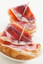 Jabugo ham tapas Royalty Free Stock Photo