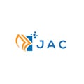 JAC credit repair accounting logo design on white background. JAC creative initials Growth graph letter logo concept. xza business Royalty Free Stock Photo