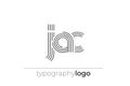 JAC modern geometric typography logo Royalty Free Stock Photo