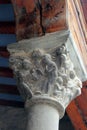 Jaca cathedral chapiter romanesque king David Royalty Free Stock Photo