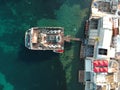 Catamaran in the harbor Royalty Free Stock Photo