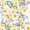 Abstract elegance seamless pattern with floral background