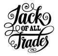 Jack of All Trades Round Lettering SVG