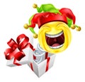 Jack in The Box Jester Fool Cartoon Emoticon Icon Royalty Free Stock Photo