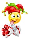 Jack in The Box Jester Fool Cartoon Emoticon Icon Royalty Free Stock Photo