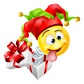 Jack in The Box Jester Fool Cartoon Emoticon Icon Royalty Free Stock Photo