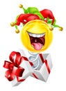 Jack in The Box Jester Fool Cartoon Emoticon Icon Royalty Free Stock Photo