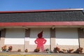 Jack in the Box Restaurant exterior with a Red Jack painted on t Royalty Free Stock Photo