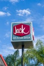 Jack in the Box Restaurant Sign Royalty Free Stock Photo