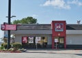 Jack in the Box storefront exterior location in Houston, TX. Royalty Free Stock Photo