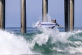 Jack Boyes competing in the US Open of Surfing 2018 Royalty Free Stock Photo