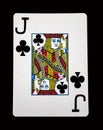 Jack of clubs card with clipping path