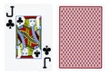 Jack of Clubs playing card - isolated