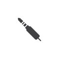 Jack connector cable icon vector