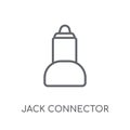 Jack connector linear icon. Modern outline Jack connector logo c