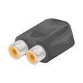 Jack connector Made of metal with a smooth and shiny finish. Flat vector illustration Royalty Free Stock Photo