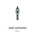 Jack connector vector icon on white background. Flat vector jack connector icon symbol sign from modern music collection for Royalty Free Stock Photo