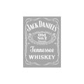 Jack Daniels logo editorial illustrative on white background