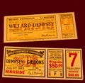Jack dempsey fight tickets Royalty Free Stock Photo