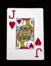 Jack of hearts card with clipping path