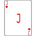 Jack of hearts. A deck of poker cards.