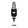 Jack icon vector isolated on white background, logo concept of J Royalty Free Stock Photo