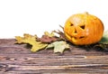 Jack lantern for Halloween made out of pumpkin isolated Royalty Free Stock Photo